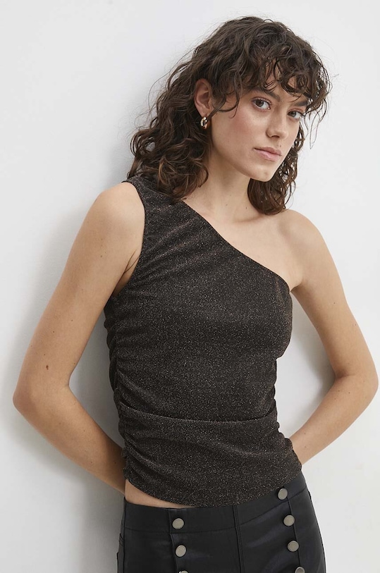 Blúzka Answear.LAB jemný vzor zlatá 8320.1HWK