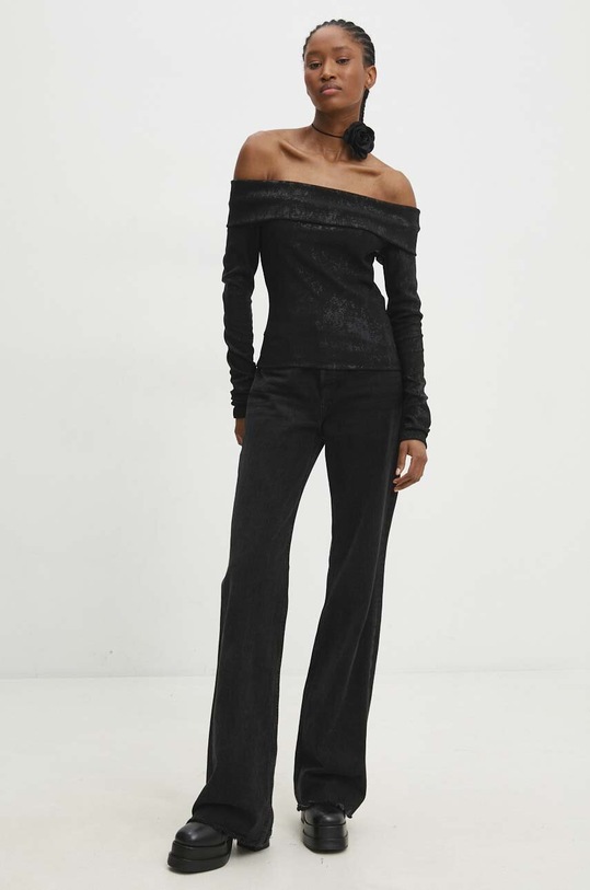 Answear Lab bluza sng.bdd016.tjs negru WW24