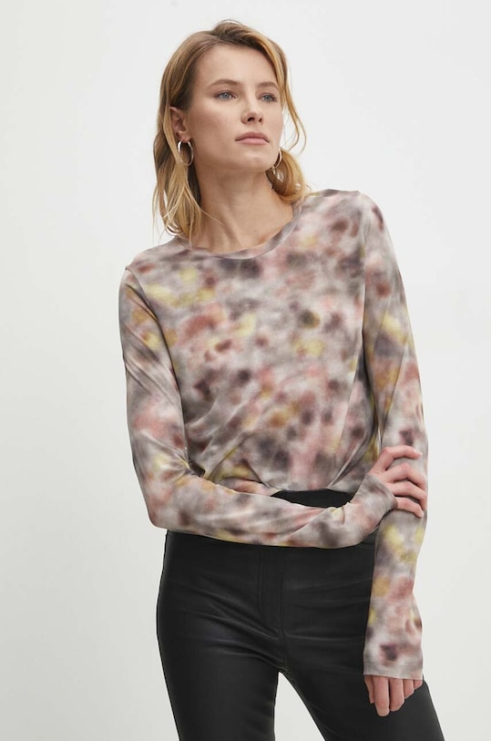 Answear Lab bluzka bawełniana wzorzyste różowy bld017.tjs