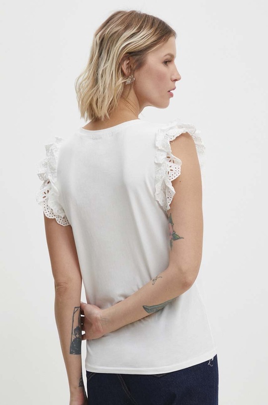 Ρούχα Μπλουζάκι Answear.LAB QED3104.gdb λευκό