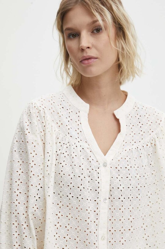 Answear Lab bluza din bumbac alb 6876.TKK