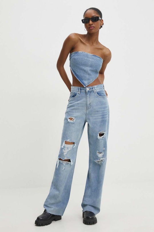 Одяг Бавовняна блузка Answear.LAB 6222.TKK блакитний