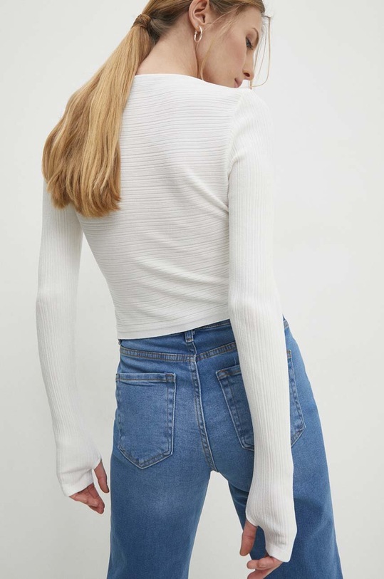 Îmbrăcăminte Answear Lab longsleeve 10354.td alb