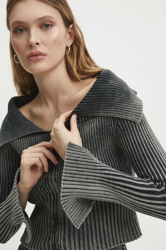 Answear Lab cardigan din bumbac uni gri 60206.td