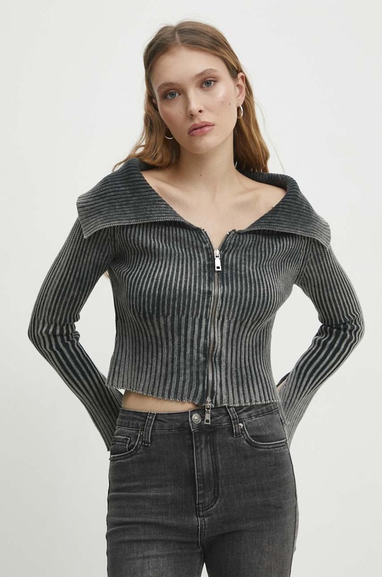 Answear Lab kardigan bawełniany szary 60206.td