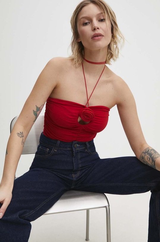 Κορμάκι Answear.LAB slim κόκκινο sng.bdd051.tjs