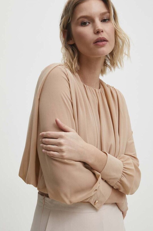 Answear Lab bluza uni bej 22276YT.fjs