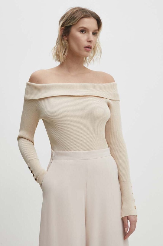 Answear Lab pulover grosime medie bej MCY05531.HWK