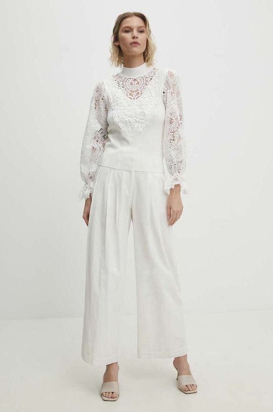 Answear Lab sweter MCY05365.HWK biały WW24