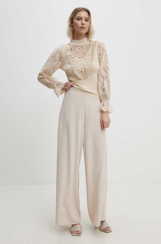 Answear Lab sweter MCY05365.HWK beżowy WW24