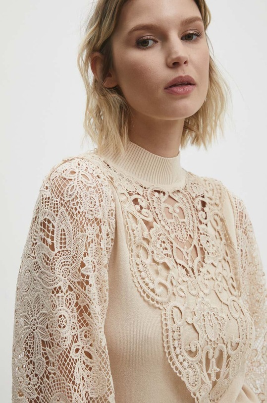 Answear Lab sweter beżowy MCY05365.HWK