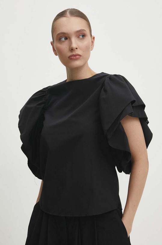 Answear Lab bluzka bawełniana czarny 23438.th