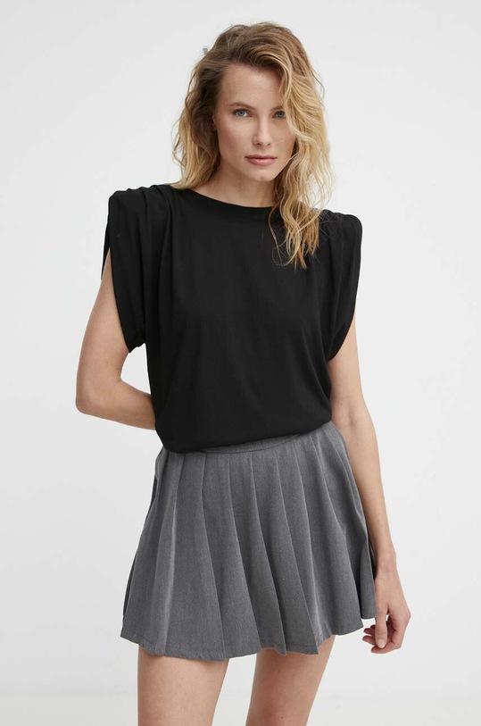 Answear.LAB t-shirt sima fekete 4094.1HWK