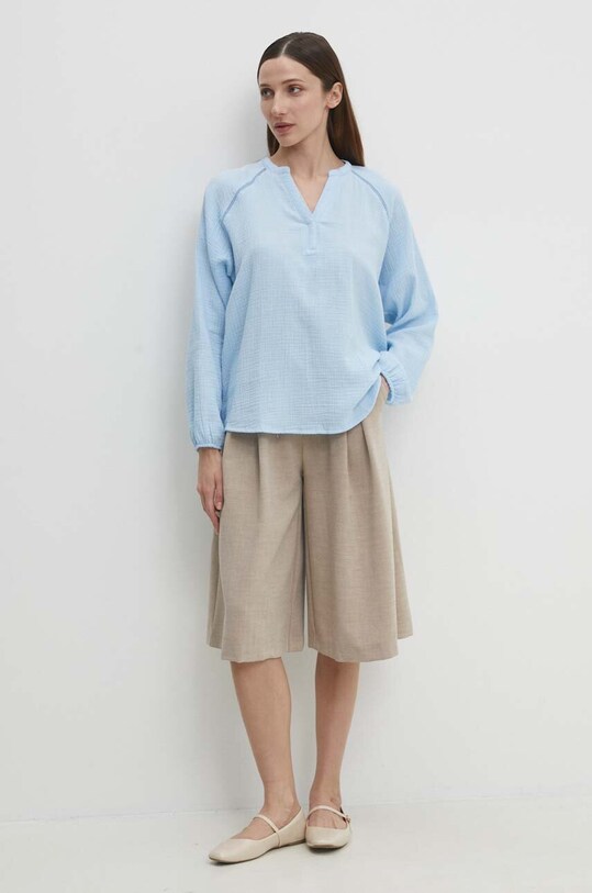 Answear Lab camicetta in cotone D70032M11156A.HWK blu WW24