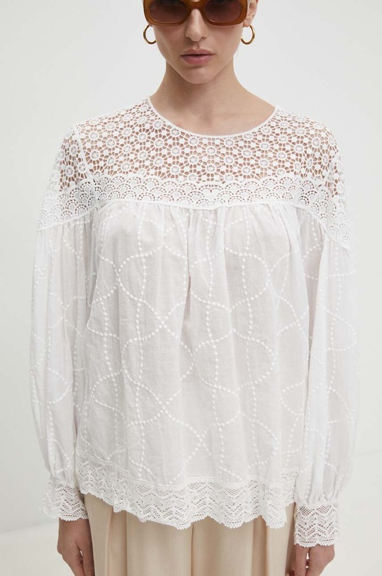 Answear Lab bluzka bawełniana bawełna biały wh205.ih