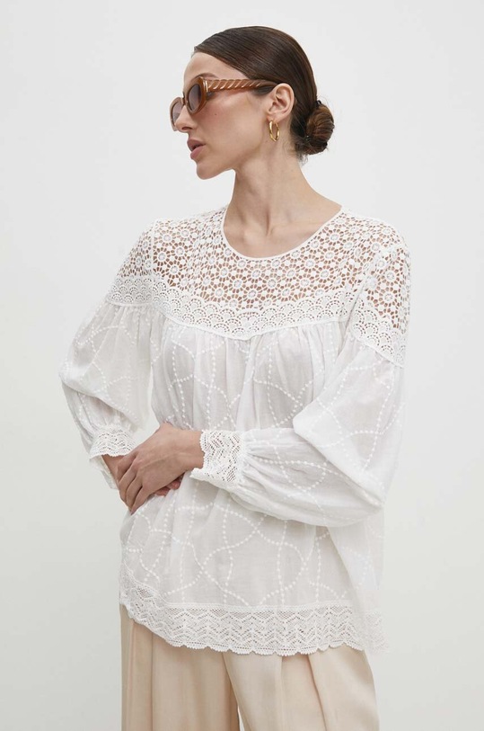 Бавовняна блузка Answear Lab білий wh205.ih