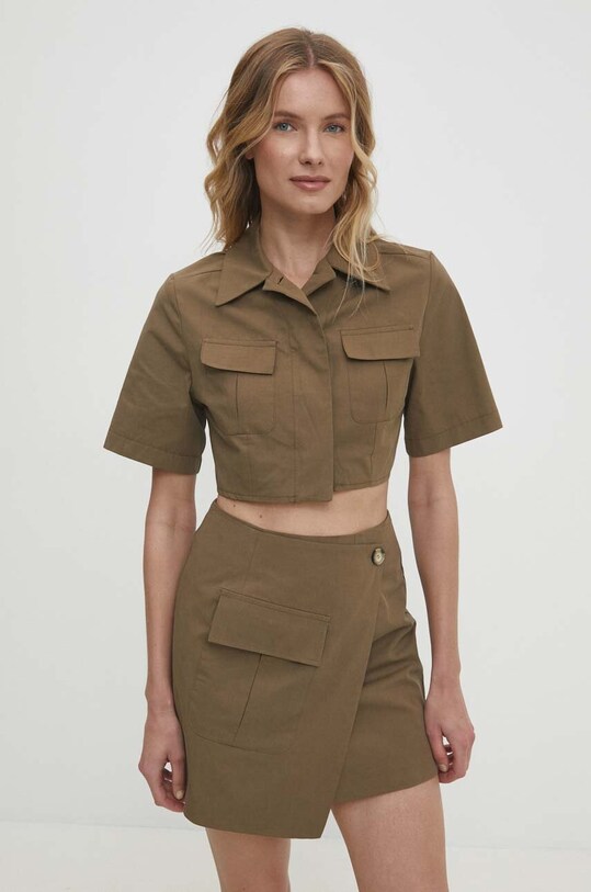 Бавовняна сорочка Answear.LAB зелений 2411.tw