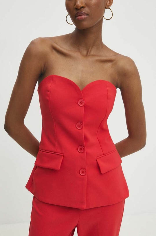 Answear Lab top z elastanem czerwony 5372.tw