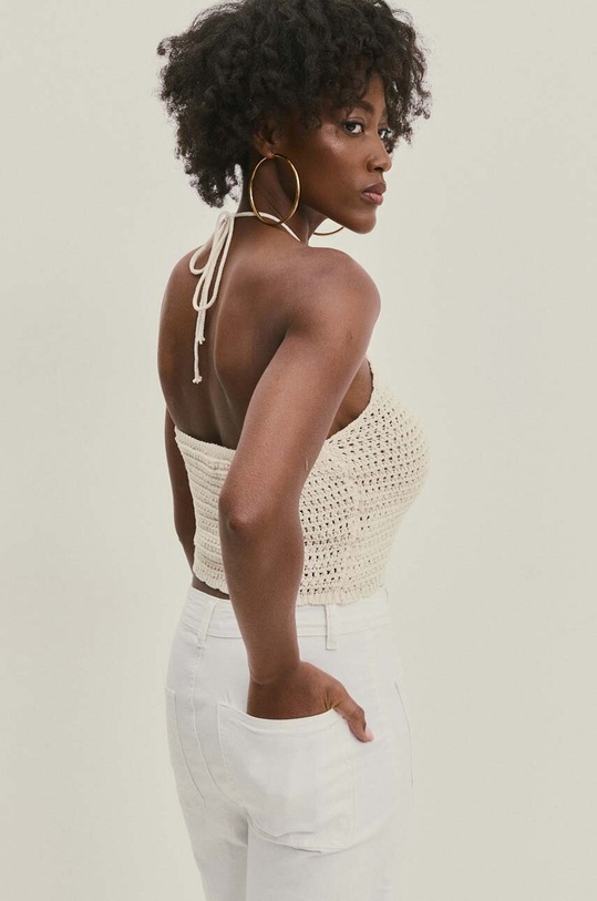 Ρούχα Μπλουζάκι Answear.LAB 4276.TWK μπεζ