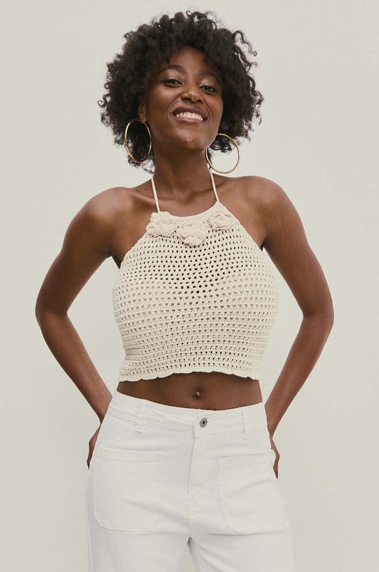 Μπλουζάκι Answear.LAB μπεζ 4276.TWK