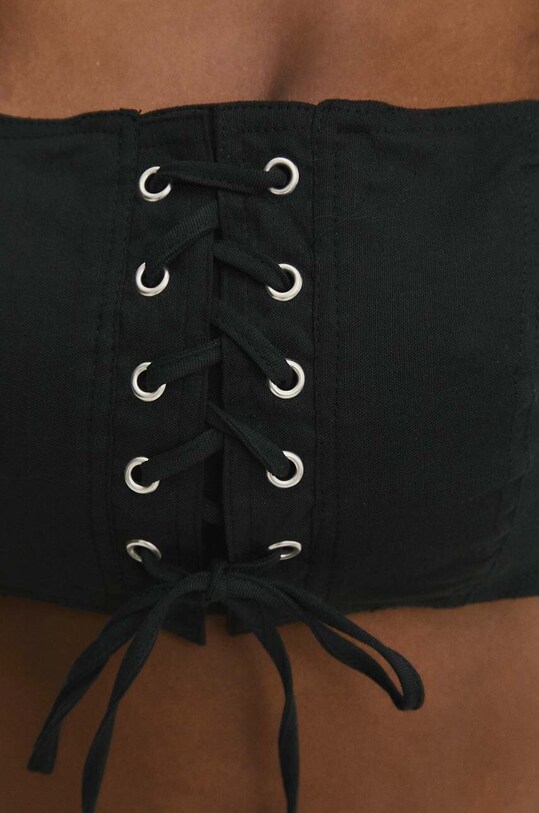 Answear.LAB top lniany 19604.tjs czarny