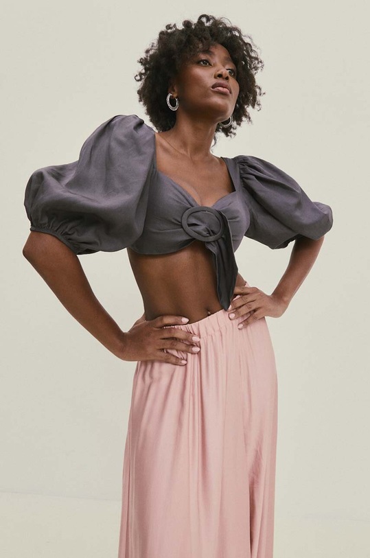 Bluza s lanom Answear Lab casual siva 16593.tjs