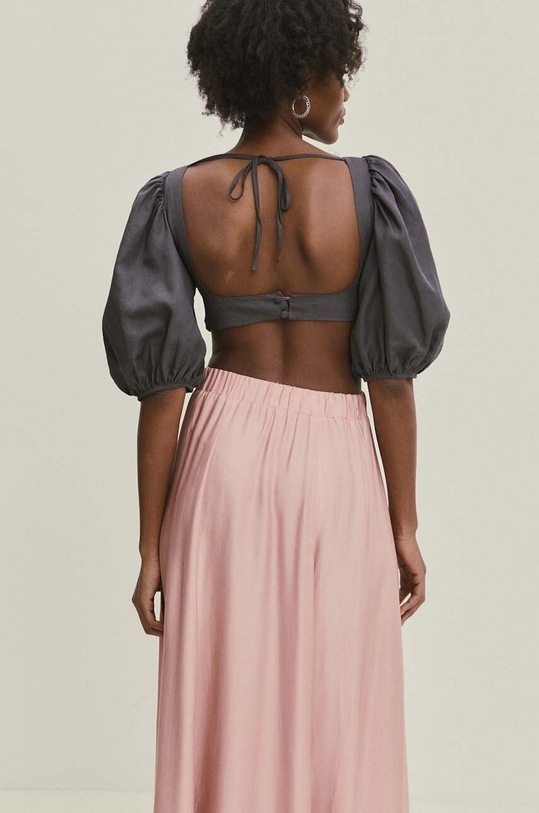 Odjeća Bluza s lanom Answear Lab 16593.tjs siva