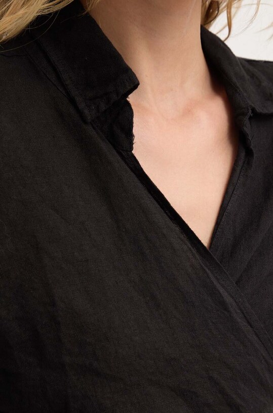 Answear Lab bluza din in 1413.ijs negru