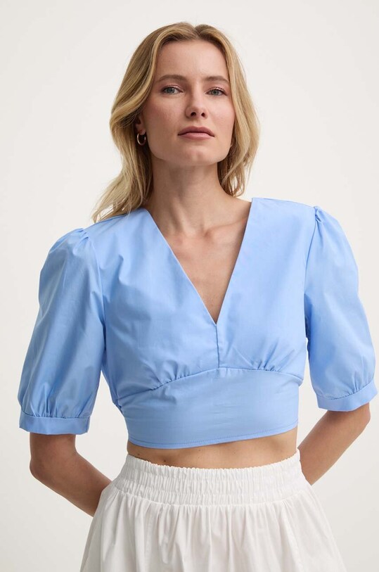 Answear Lab bluza din bumbac albastru 1137.ijs