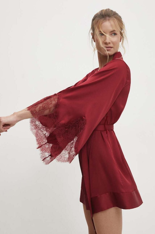 Answear Lab szlafrok tkanina bordowy 120141.chdb