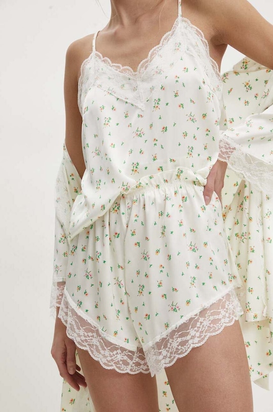 Answear Lab komplet piżamowy tkanina beżowy 120147.chdb