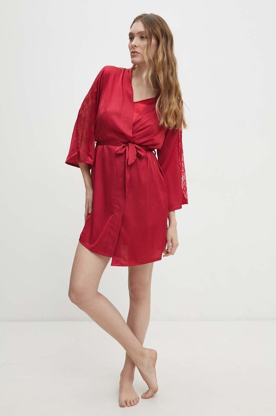 Answear Lab szlafrok 20228.cdb czerwony WW24