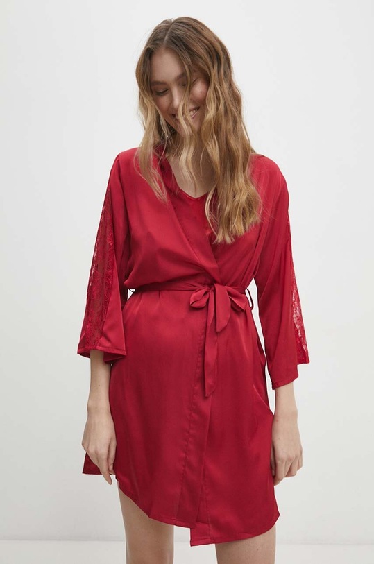 Answear Lab szlafrok czerwony 20228.cdb