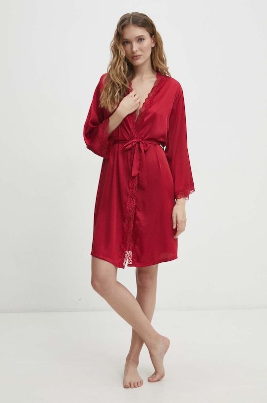Answear Lab szlafrok 20224.cdb czerwony WW24