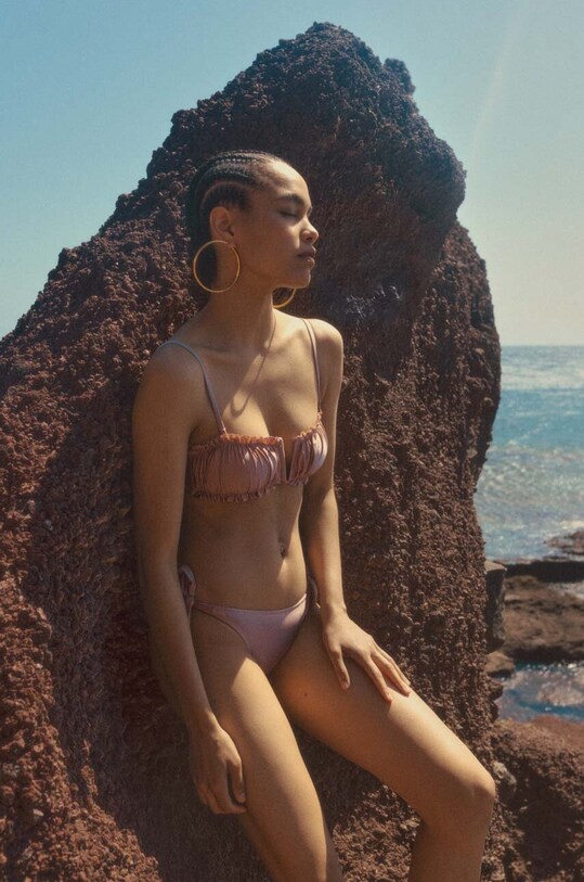 Bikini top Answear Lab χωρίς μεταλλικές μπανέλες ροζ ls.23023.G.ih