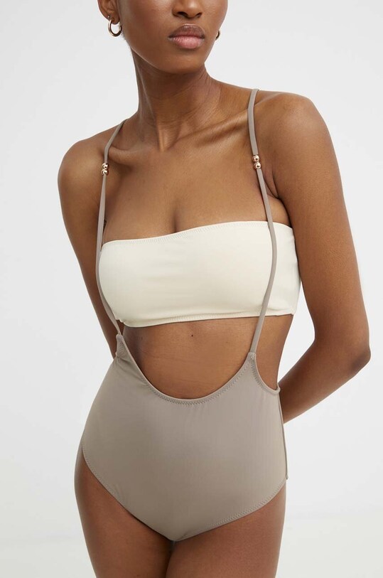 Μαγιό δύο τεμαχίων Answear.LAB μπεζ hwd618.fh