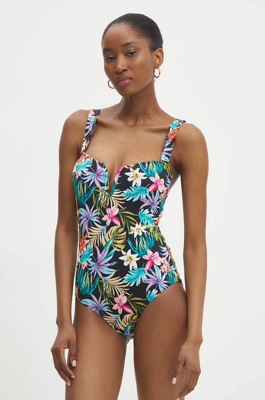 Answear Lab jednoczęściowy strój kąpielowy lekko usztywniana czarny vw1536.fh