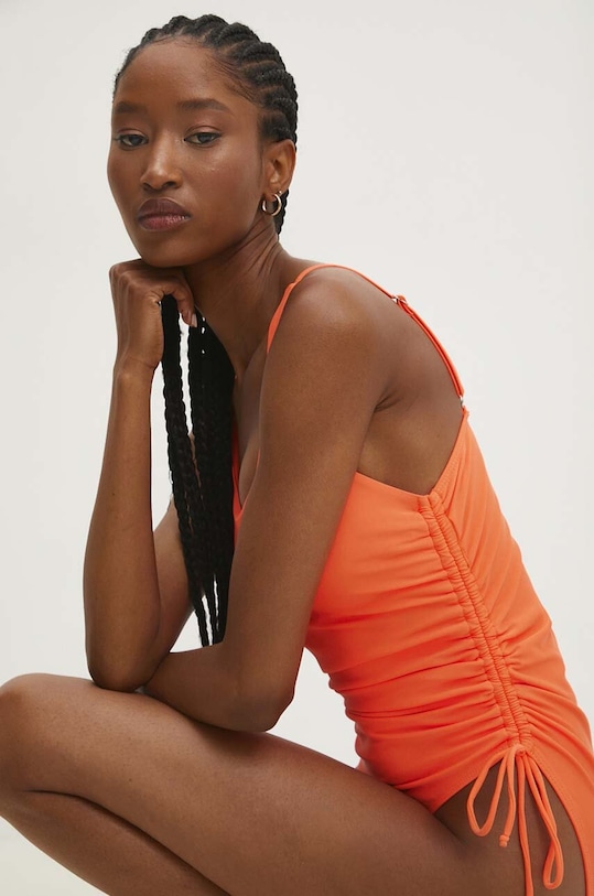 Answear.LAB egyrészes fürdőruha sima narancssárga sy2446.fh