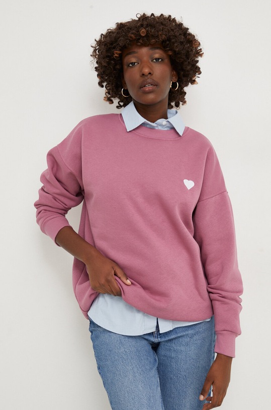 Answear Lab bluza pozostałe różowy 81994.TWK