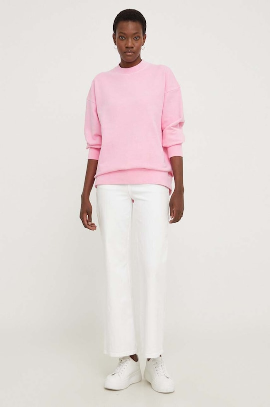 Answear Lab bluza bawełniana MC1MC2.TWK różowy WW24
