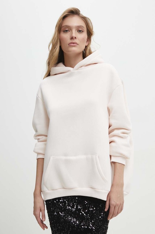 Answear Lab bluza z kapturem różowy L655.1HWK