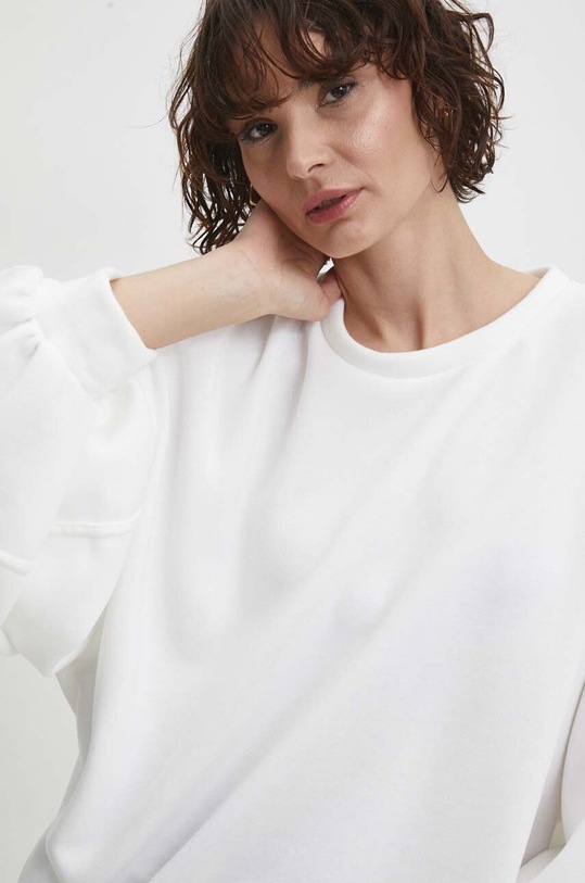 Βαμβακερή μπλούζα Answear.LAB λευκό 93880.fjs