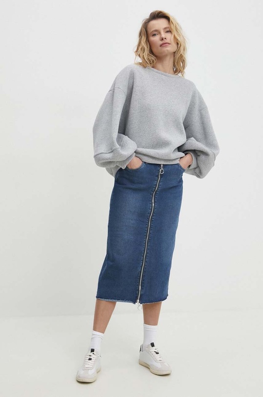 Βαμβακερή μπλούζα Answear.LAB 93880.fjs γκρί WW24