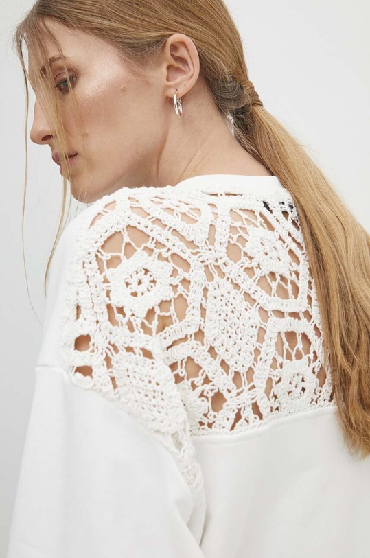 Answear Lab bluză de bumbac alb WH311.HWK
