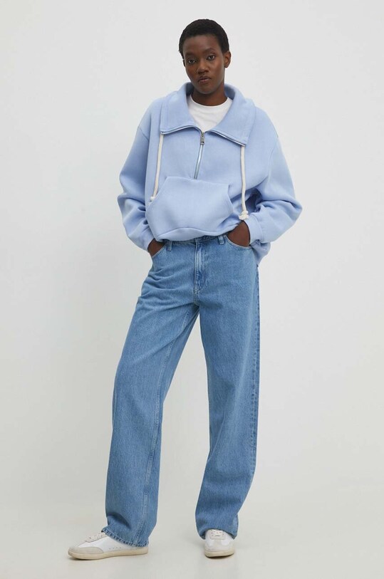 Answear Lab bluza pozostałe niebieski LD0401.HWK