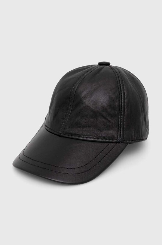 Kožená šiltovka Answear.LAB 333.TKK čierna WW24