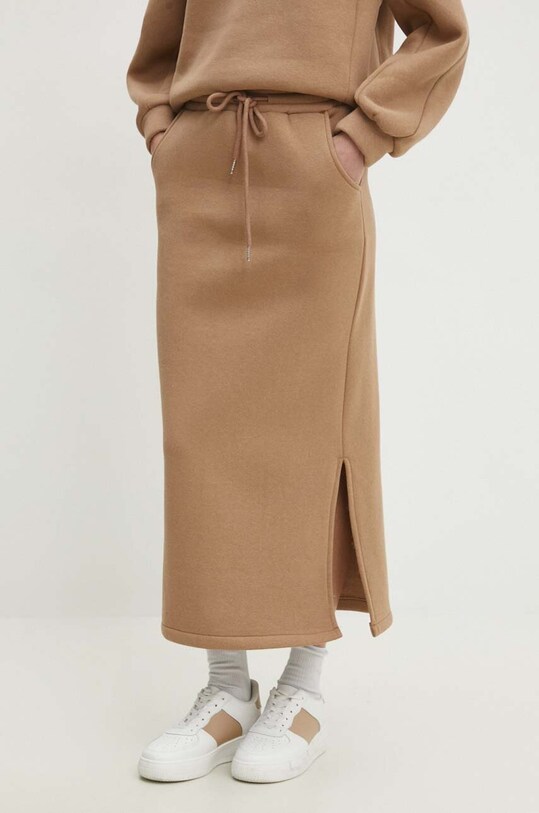 Answear Lab komplet - bluza i spódnica brązowy 23254.HWK