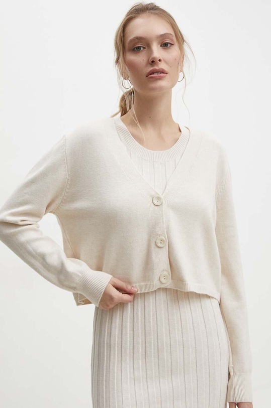 Îmbrăcăminte Answear Lab rochie și cardigan QQ8233.1HWK bej