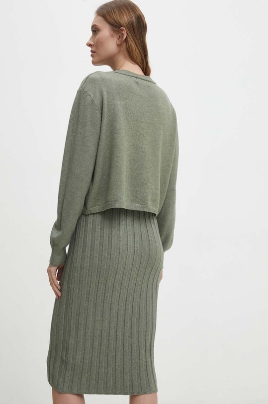 Îmbrăcăminte Answear Lab rochie și cardigan QQ8233.1HWK verde