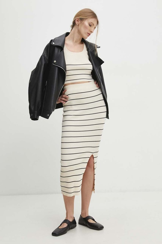 Answear.LAB komplet dzianina beżowy DZ93352.HWK